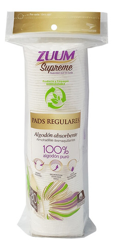 Almohadilla De Algodón Zuum Pads Supreme Regular 80 Piezas 