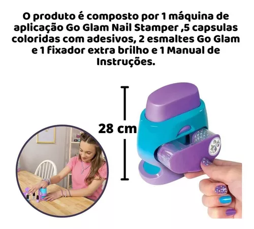 Go Glam - Nail Stamper - Kit de Decorar Pintar Unhas - Sunny - JP