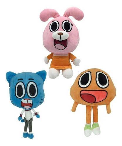 3pcs The Amazing World Of Gumball Peluche Muñeca Juguete