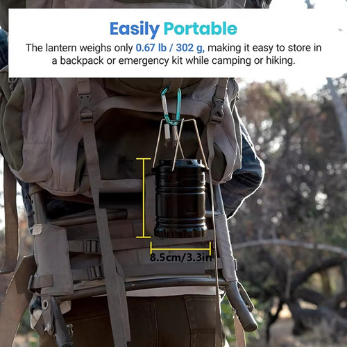 Linterna Solar Para Acampar, Luces Led Que Funcionan Con Bat