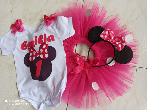 Vestido Tutú Minnie Mouse Niña Cumpleaños Personalizado