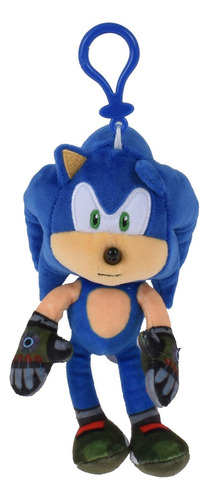 Peluche De 15 Cms Con Clip Para Colgar Sonic - Sonic Garra Color Multicolor