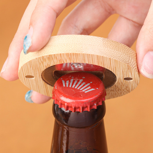 Abridor De Botellas De Bambú De 2 Piezas Para Bar O Utensili