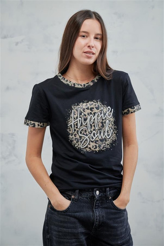 Remera Algodón Hippie Soul Mini Lentejuelas Gu36103 Arizona