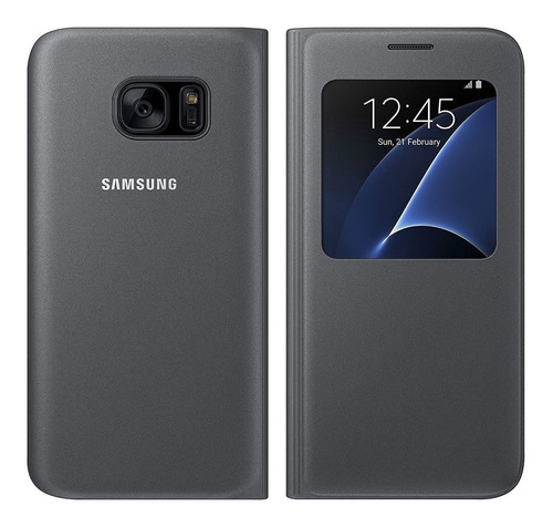 Case Samsung S-view Flip Cover Para Galaxy S7 Normal 