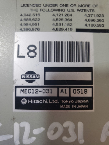 Computadora De Motor Nissan Sentra 2000 2.0 Automático (Usado)