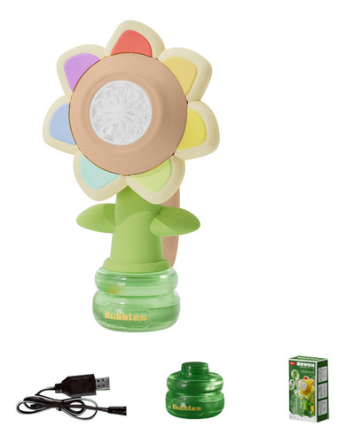Máquina De Hacer Burbujas De Girasol Para Niños Con Un Robot