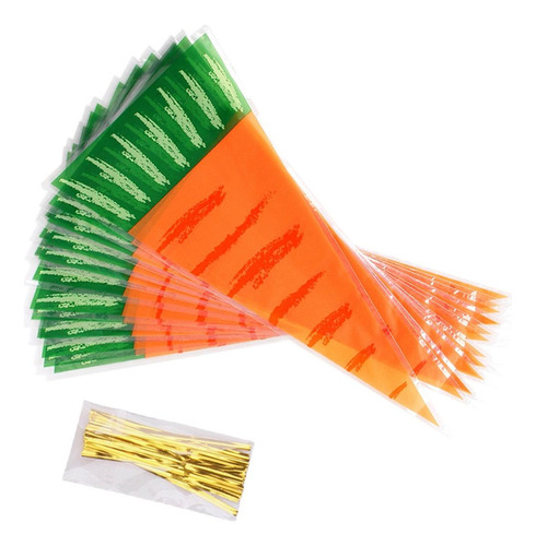 Bolsas De Dulces De Cono En Forma De Zanahoria 20 Piezas