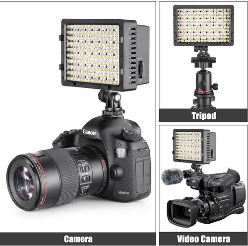 Luz 160 Led Para Camara Video Fotografía Y Trípode Neewer Mercado Libre