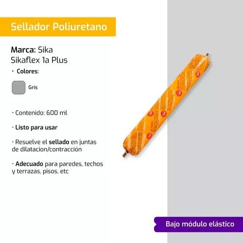 Sellador Sikaflex 1a Plus Poliuretano 600ml Sika Kit 5 Und