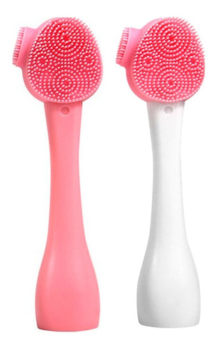 Cepillo Exfoliante Facial Cuidado Piel Silicona Doble Cara