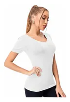 Comprar Lote De 5 Blusas Básicas De Licra Manga Corta De Mujer Ropa 