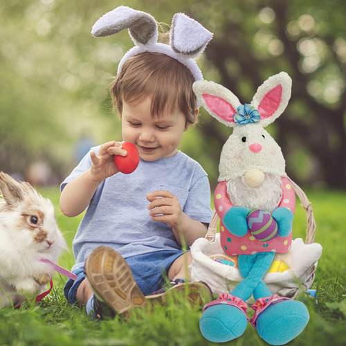 Decoración De Pascua Con Forma De Conejo Enano Para Habitaci