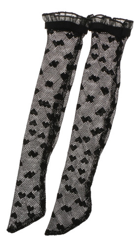 3xblack Over The Knee Heart Lace Half Doll Calcetines 13 
