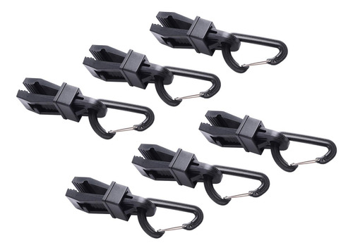 2 X 6 Pçs Grampos De Lona Com Mosquetão Clipes De Corda De
