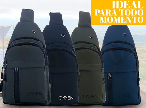 Imagen 8 de 10 de Morral Hombre Mujer Mochila Cruzada Urbana Reforzada Colores