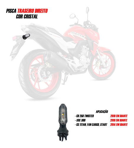 Pisca Led Seta Moto Honda Cb Twister Cb250f Cb 250 Unidade