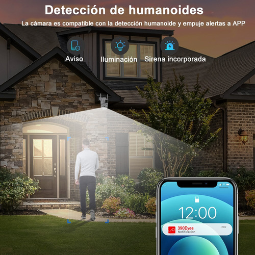 Starcat TC226 Cámara De Seguridad Doble Pantalla Ptzwifi Sirena Color Blanco