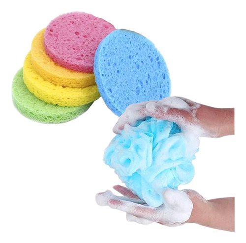 3 Kit Esponja Baño Exfoliante Cuerpo Ducha + Esponja Facil Varios