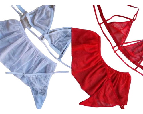 Conj Celi 3 Piezas Bralet/hilo/pollera Pack X12 (art 1006) Varios Tul 85 Al 100