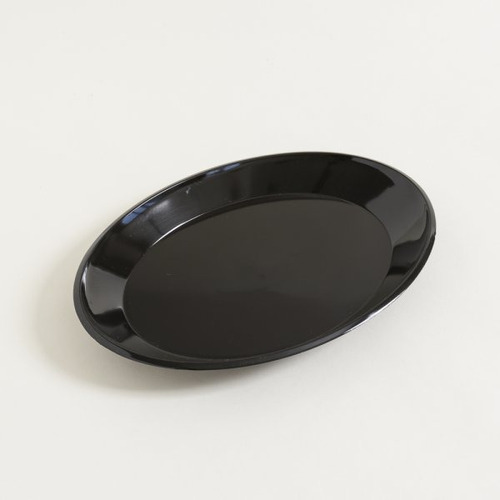 Bandeja De Acrilico Oval Negro De 27x40cm