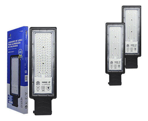 Lampara Led Luminaria 100w 11000lm Suburbana Exterior 2 Pzas