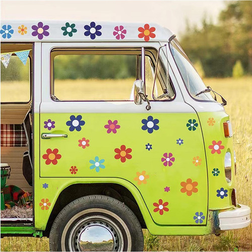 Q Calcomanías De Flores Para Coche Pegatinas De Margaritas