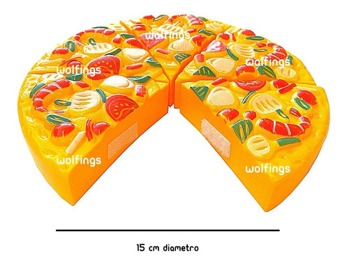 Comida Juguete Pizza Con Abrojo Juego Cocina Infantil Niños
