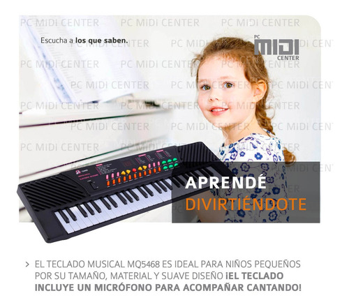 Organo Piano Teclado Musical Infantil Microfono Mq5468