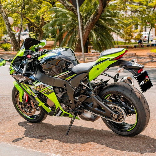 Imagem 4 de 10 de Moto Kawasaki Zx-10r Verde E Preta Ano 2017