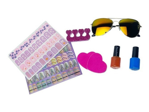 Juego De Juguetes Set De Uñas Con Accesorios Para Niñas 