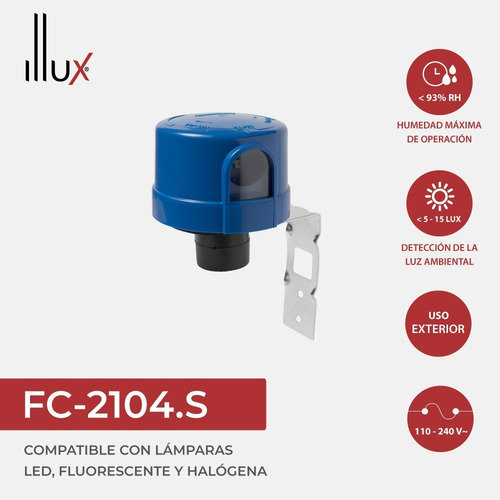 Fotocelda Con-x 110v - 240v 1300w Para Exterior Incluye Base