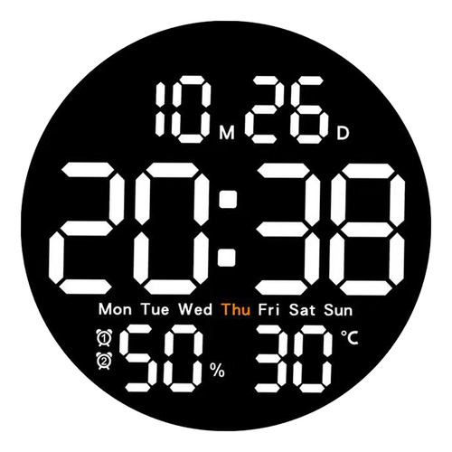 Reloj De Pared Digital, Reloj Led Moderno, Brillo Ajustable,
