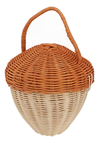 Cesta Decorativa De Ratán Con Forma De Hongo