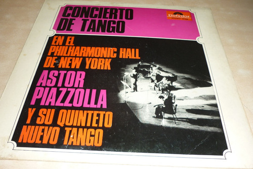 Astor Piazzolla Concierto De Tango En El Hall Vinilo Vg+ Mon