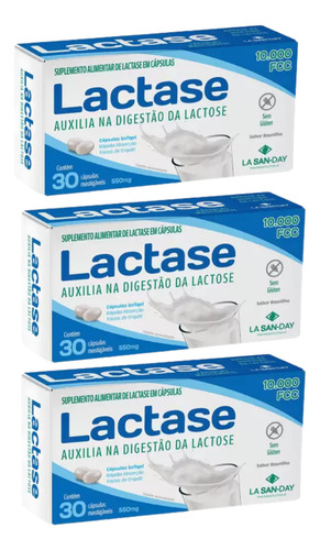 Kit C3 Suplemento Ideal Intolerantes Lactose La San Day