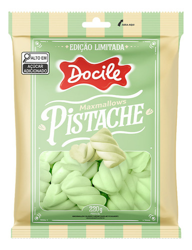 Marshmallow Pistache 220g - Docile