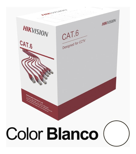 Bobina De Cable Utp 305 Mts / Cat 6 (24 Awg) / Color Blanco