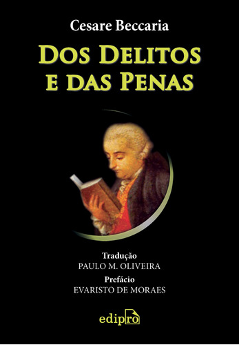 Dos delitos e das penas, de Beccaria, Cesare. Editora Edipro - edições profissionais ltda, capa mole em português, 2017