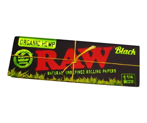 Papelillos Raw  1¼ Black Organic Hemp