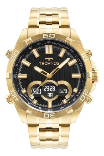 Relógio Technos Dourado Masculino Digiana Bjk629aa/1p