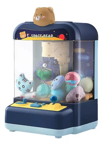 Mini Máquina Pega Bichinho Grua Brinquedo Infantil Jogo Azul - Cia