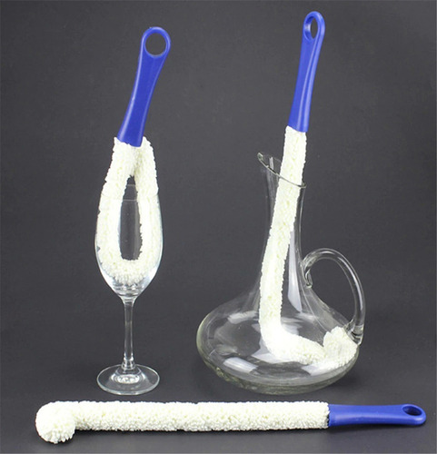 Cepillo Flexible Para Limpiar Botellas O Frascos Grandes