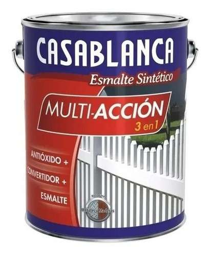 Esmalte Sintetico Convertidor Antioxido Casablanca Negro 4l