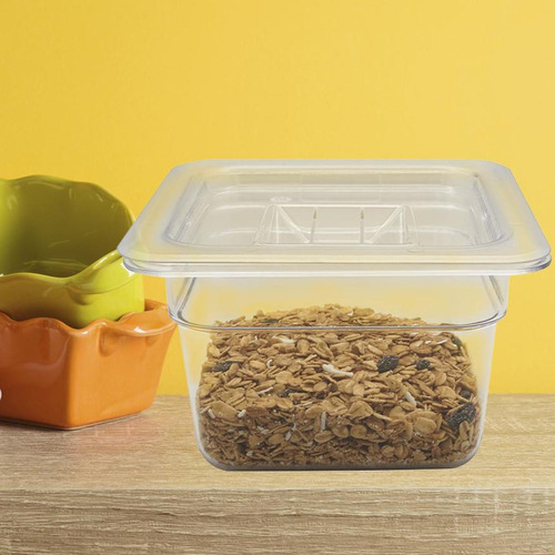 Inserto Policarbonato 1/6 6cm Con Tapa Cambro Shorbull