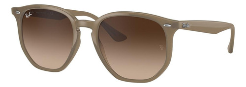 Óculos de sol Ray-Ban I-Shape RB4306 Standard armação de propionato cor gloss beige, lente brown de plástico degradada, haste gloss beige de propionato