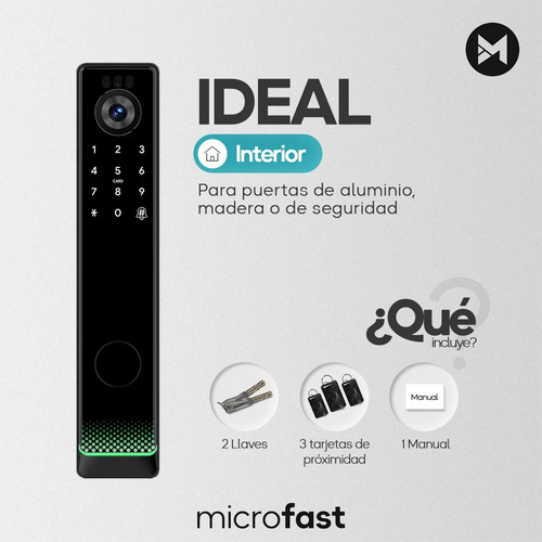 Cerradura Inteligente Wifi Reconocimiento Palma Smart A02p