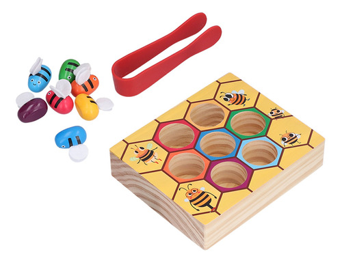 Bee Matching Game Clamp Toys Early Educational Learning Fine