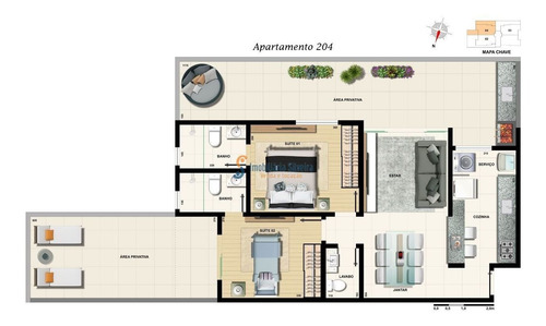 Imagem 6 de 7 de Lançamento De Alto Padrão Para Investidores E Moradores Próximo Ao Colégio Magnum Do Bairro Silveira. Apartamentos Dois Quartos (ambos Suíte), Lavabo E Duas Vagas De Garagem. - 6124