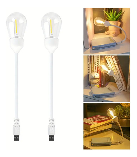 X2 Lampara Led Usb Portatil Para Lectura Interiores